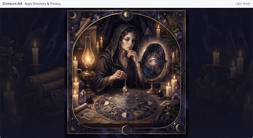 A shadow work scene in chiaroscuro, candlelight falling across deep indigo shadows and gold accents.